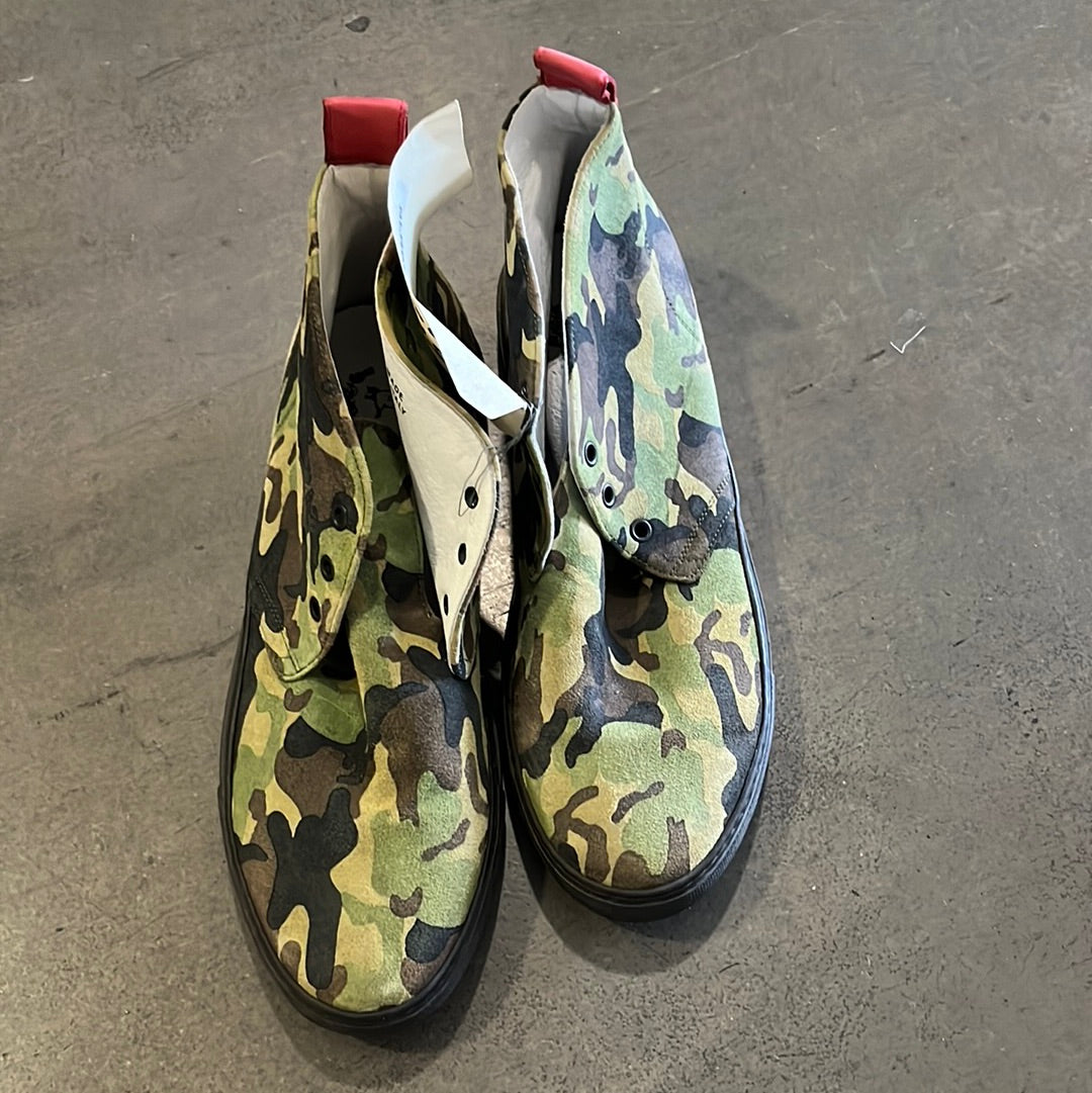 BALLERS: Jason's ITALIAN MADE Green Camo High Top Shoes