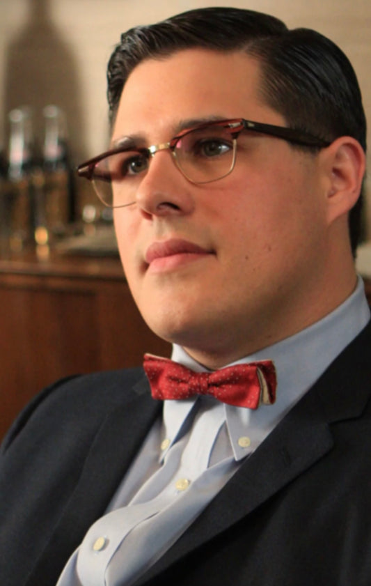 Mad Men: Harry Crane's 1960 Red Bow tie and Sterling Cooper Draper Pryce Business Card