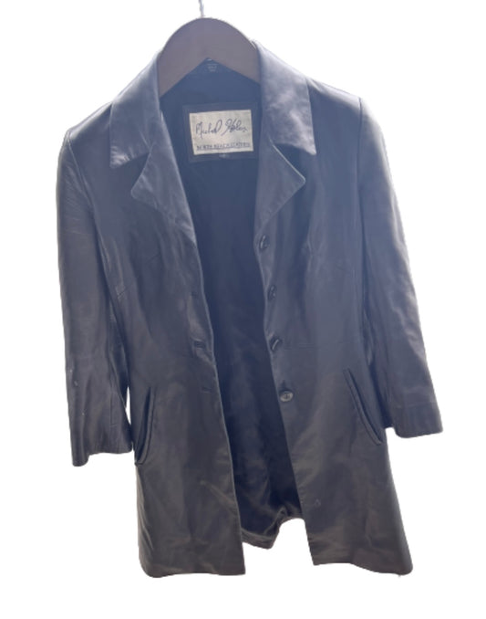 SOA: Gemma's Long Black Leather Jacket (2)