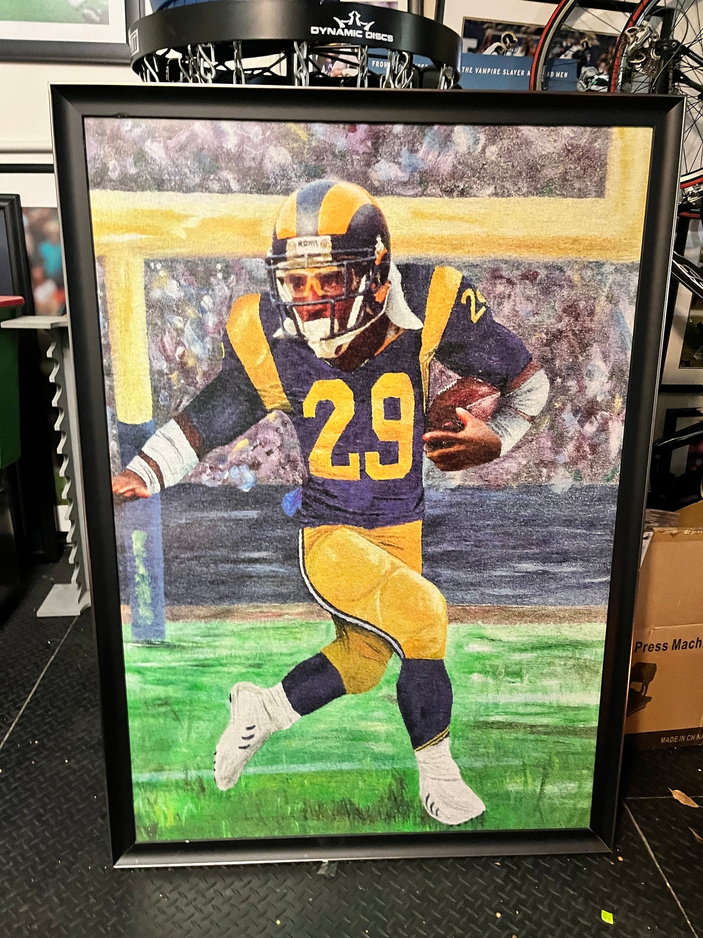 BALLERS: Charles Greane's Framed Photograph Painting of Eric Dickerson