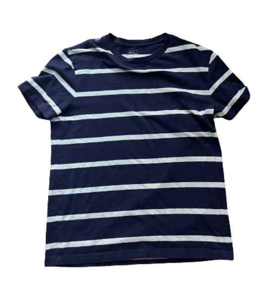 NEW GIRL: Nick's J Crew Blue and White Stripe Short Sleeve Shirt (M)
