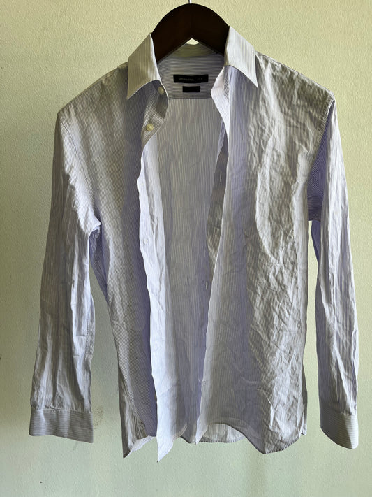 JUSTIFIED: Raylan's JOHN VARVATOS Purple Stripe Long sleeve Shirt (15.5)