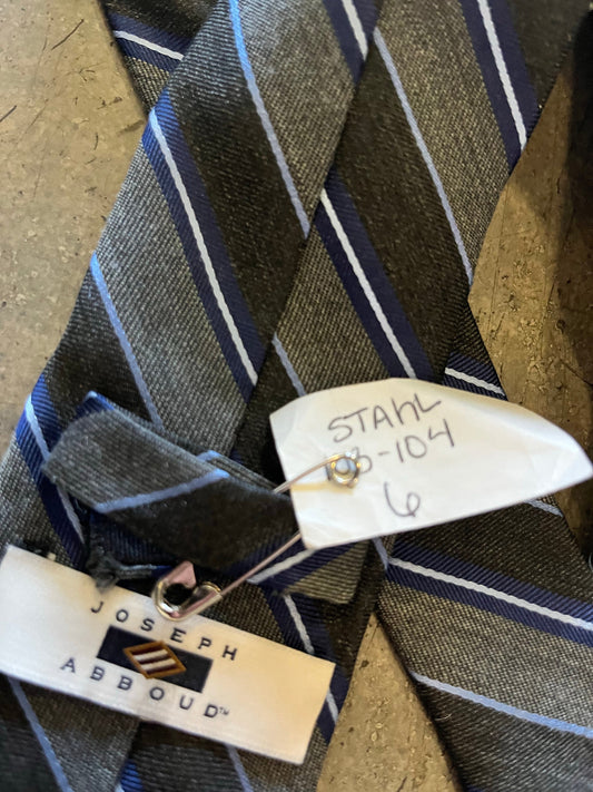SHADES OF BLUE: Stahl's Designer Striped HERO Tie