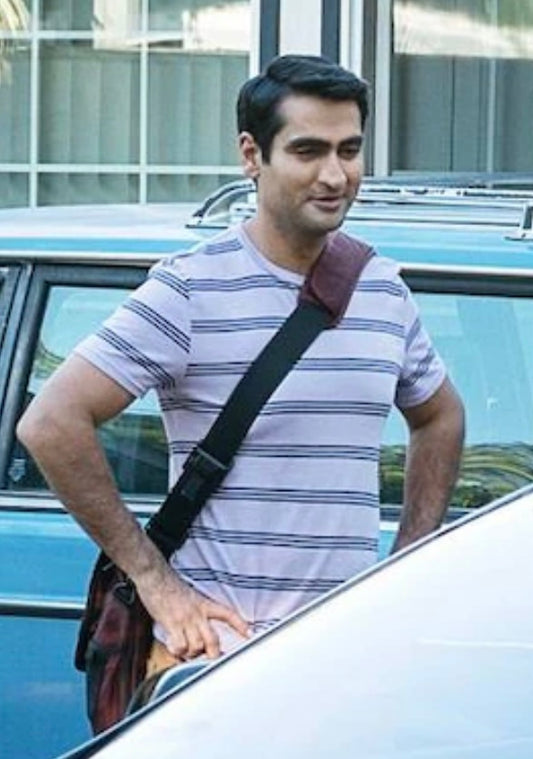 SILICON VALLEY: Dinesh's Striped Short Sleeve Shirt (M)