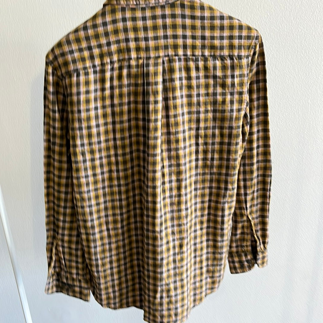NEW GIRL: Nick Miller's yellow Plaid Flannel Shirt (M)