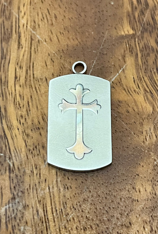 MAD MEN: Pete Cambell's Mid-Century Simple Silver Cross Charm