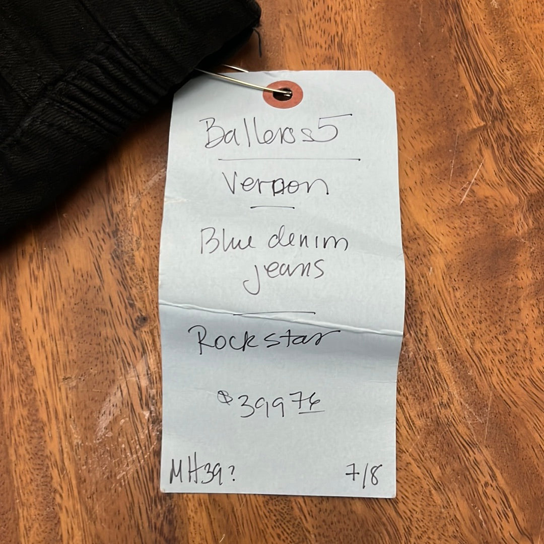 BALLERS: Vernon's ROCKSTAR Black Denim Jeans (42)