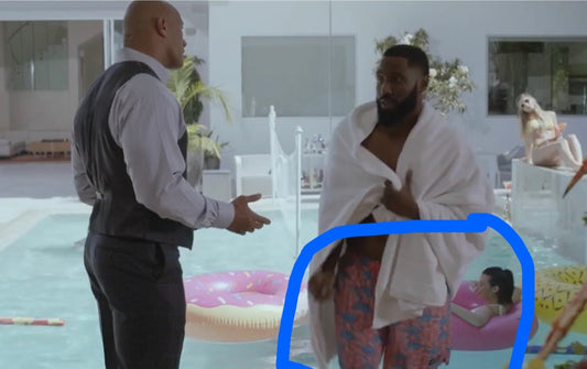 BALLERS: Ricky’s Pink Pelican Print Bathing Suit (L)