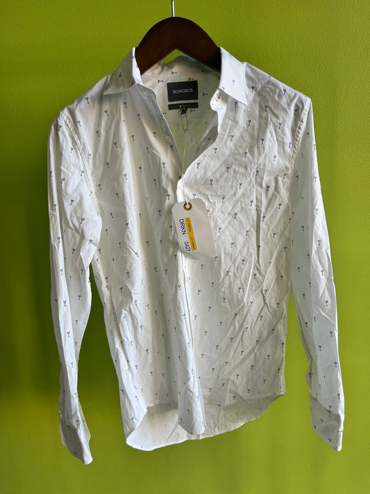 Dr Ken: Ken's BONOBOS White Martini Glass Shirt (S)