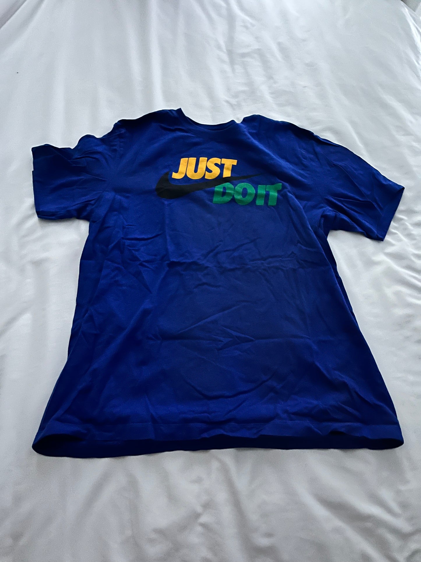 BALLERS: Jason's Iconic NIKE Teal Orange Windbraker Jacket and Blue Just Do It T-shirt (L)