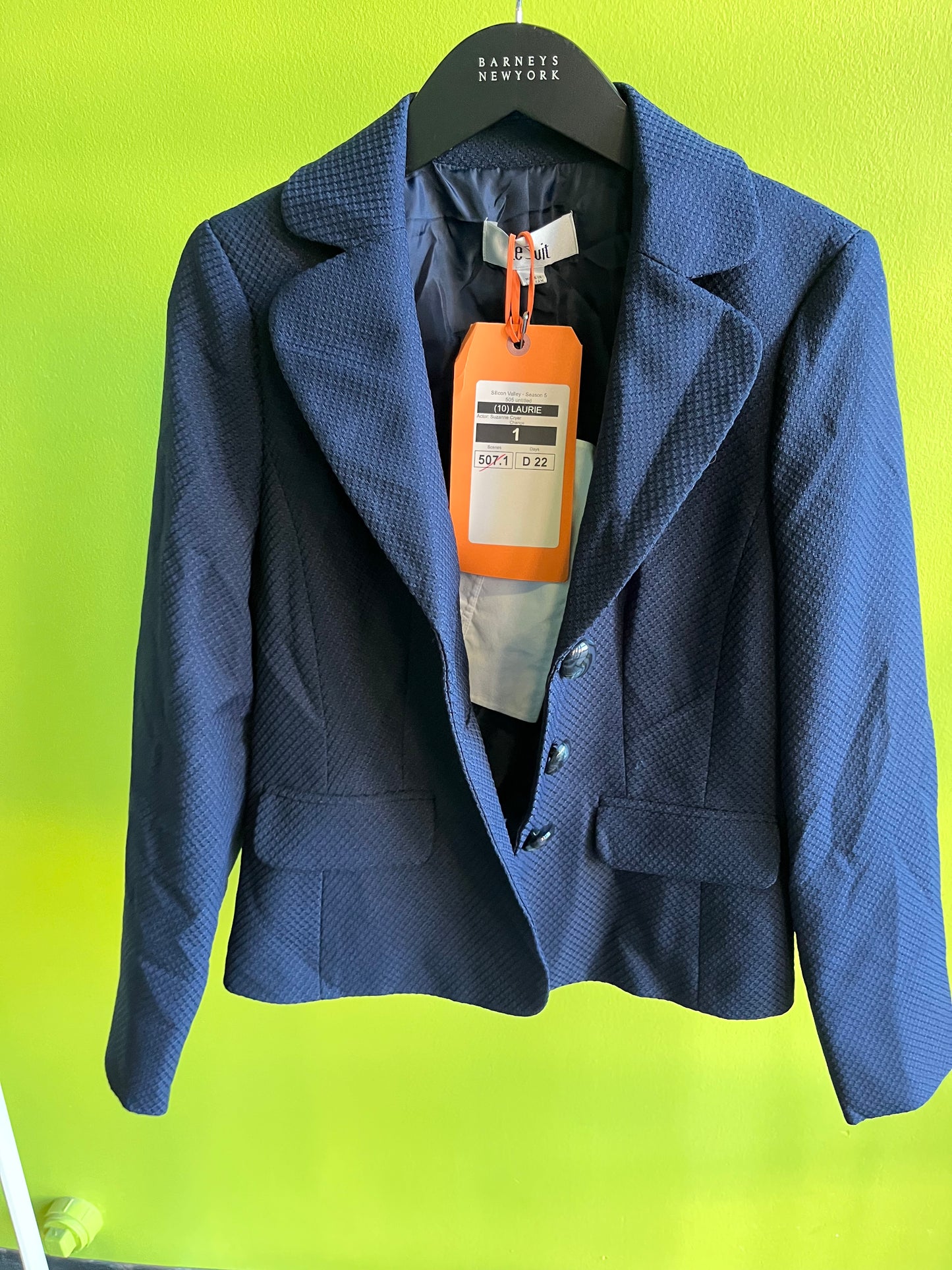 SILICON VALLEY: Laurie's Le Suit Blue Sport Coat and Show Tag from Episode 505