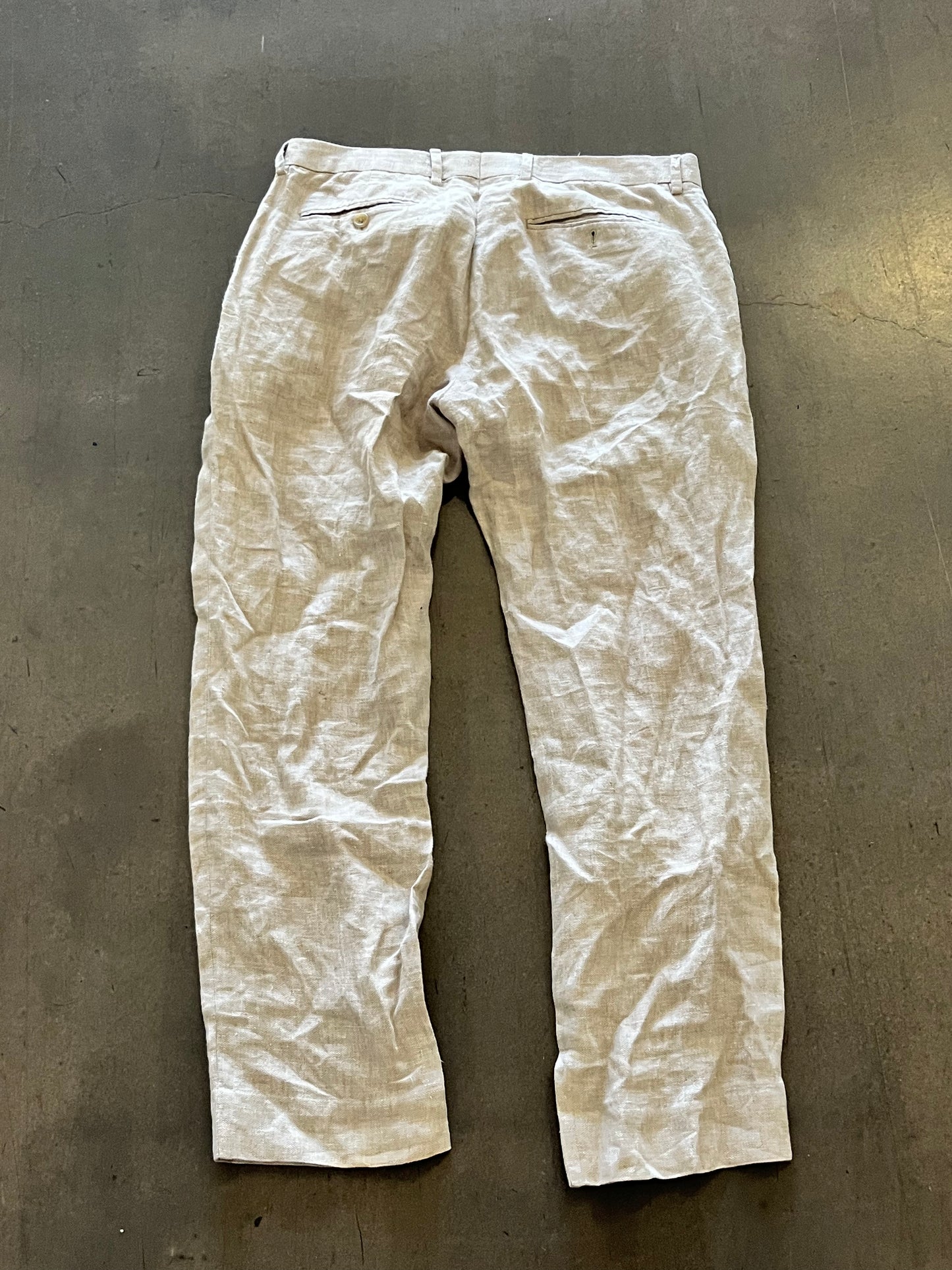 NEW GIRL: Nick Miller's Banana Republic Linen Beige Pants (32)