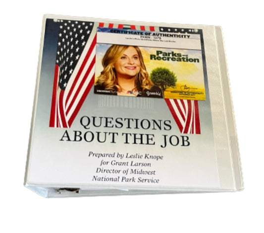 Parks and Recreation: Leslie Knope's Questions About the Job Folder
