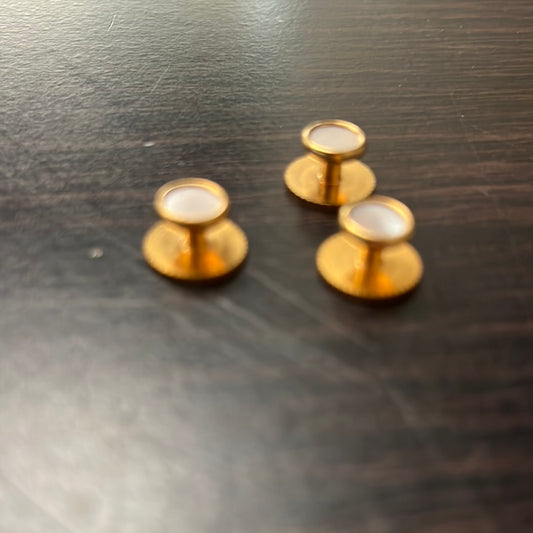 THE GENTLEMEN: Big Dave's Snubbed Tuxedo Gold Shirt Buttons