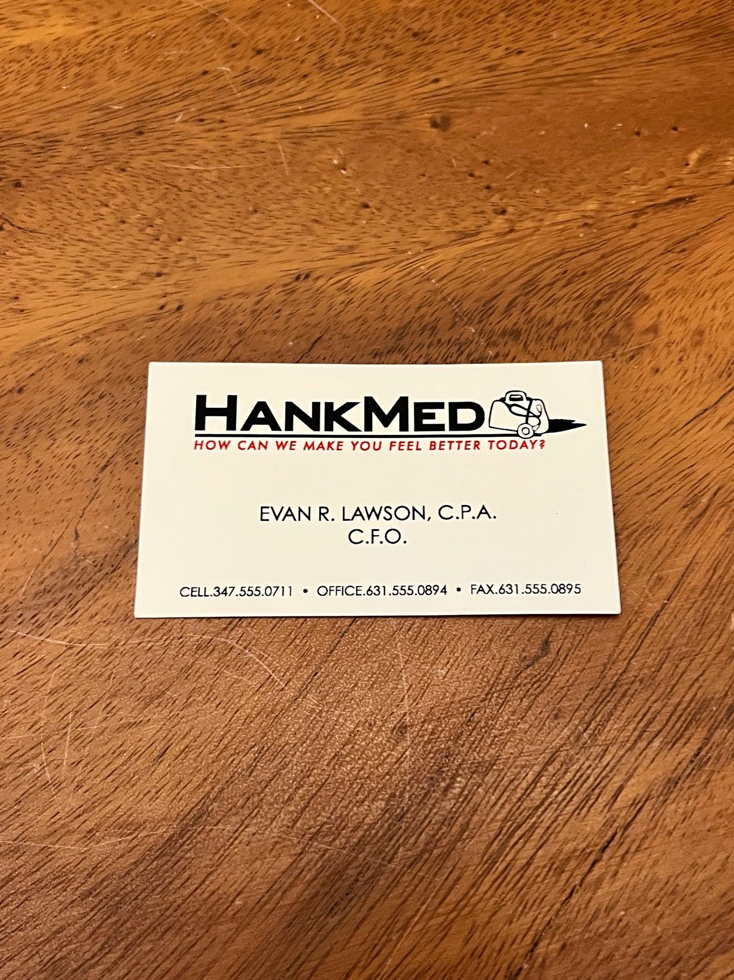 Royal Pains: Evan Lawson’s HANKMED Business Cards (2)