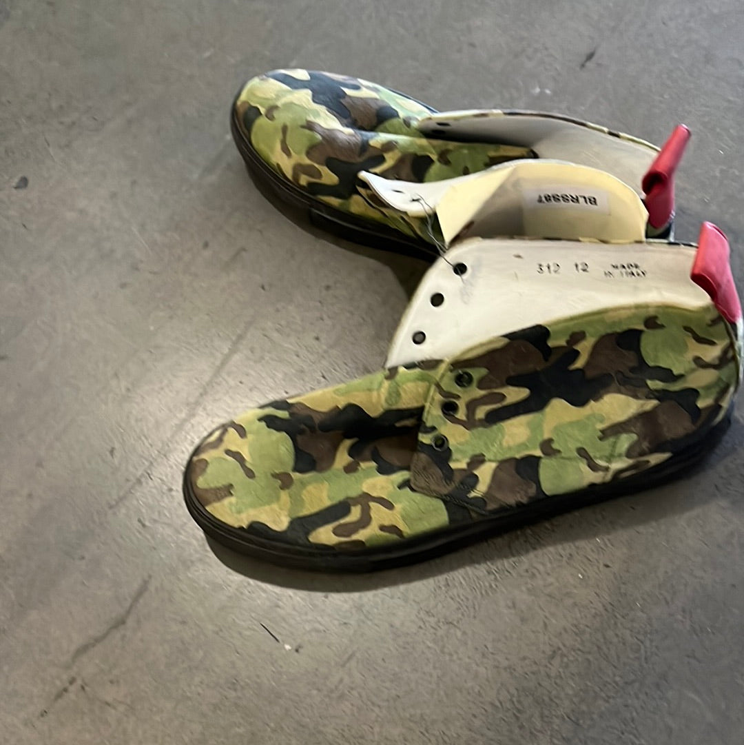 BALLERS: Jason's ITALIAN MADE Green Camo High Top Shoes