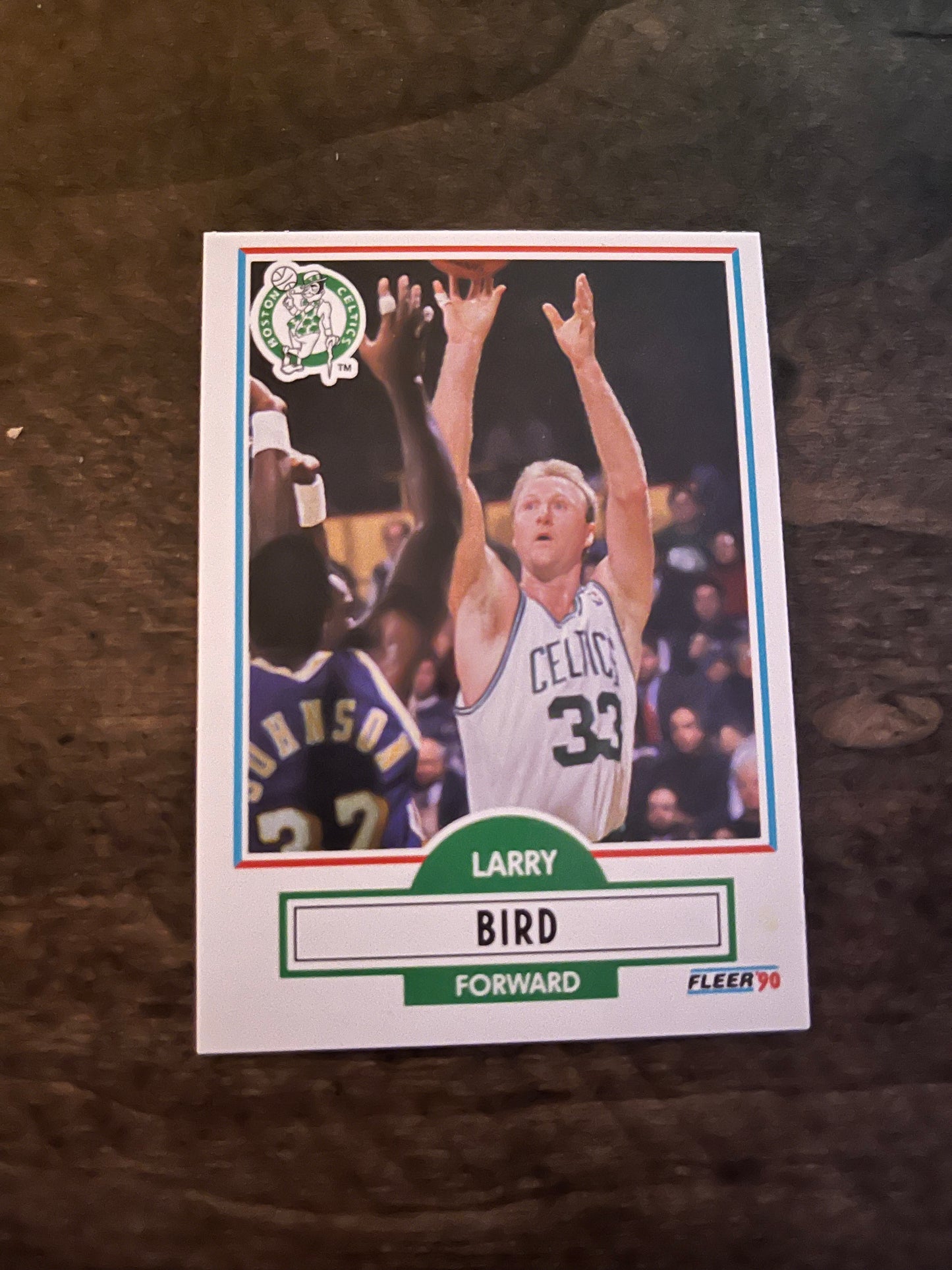 NEW GIRL: Nick Miller's Mint Condition Larry Bird 1990 Fleer Basketball Card