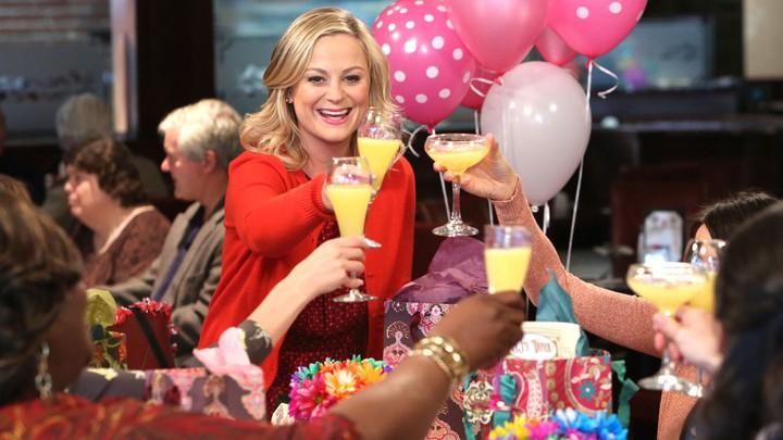 PARKS AND RECREATION: Galentines Day HERO Mimosa Glass