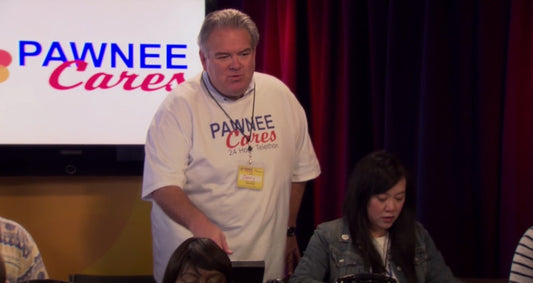 PARKS AND RECREATION: Gary's HERO PAWNEE CARES 24 Hour Telethon Shirt