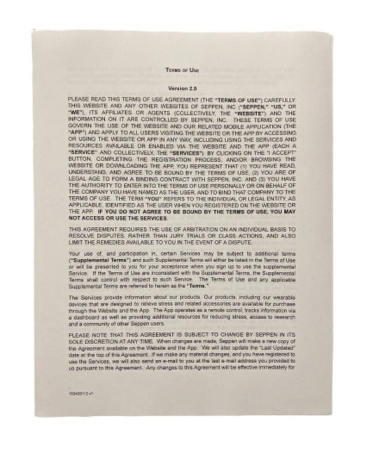 SILICON VALLEY: Seppen Terms of Use Version 2.0